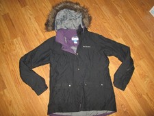 Girls COLUMBIA insulated full zip hooded water resistant ski coat jacket L Lg