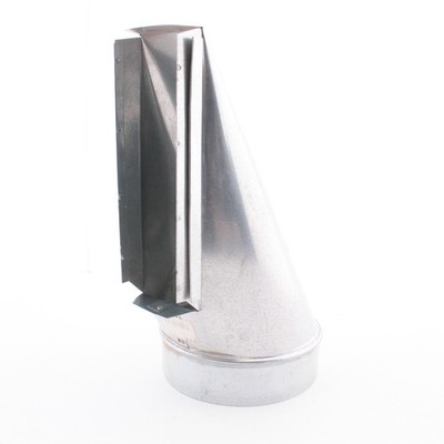 Standex 17-307 Galvanized Duct Elbow 3.25'' x 10-7'' Center End with Adj Angle