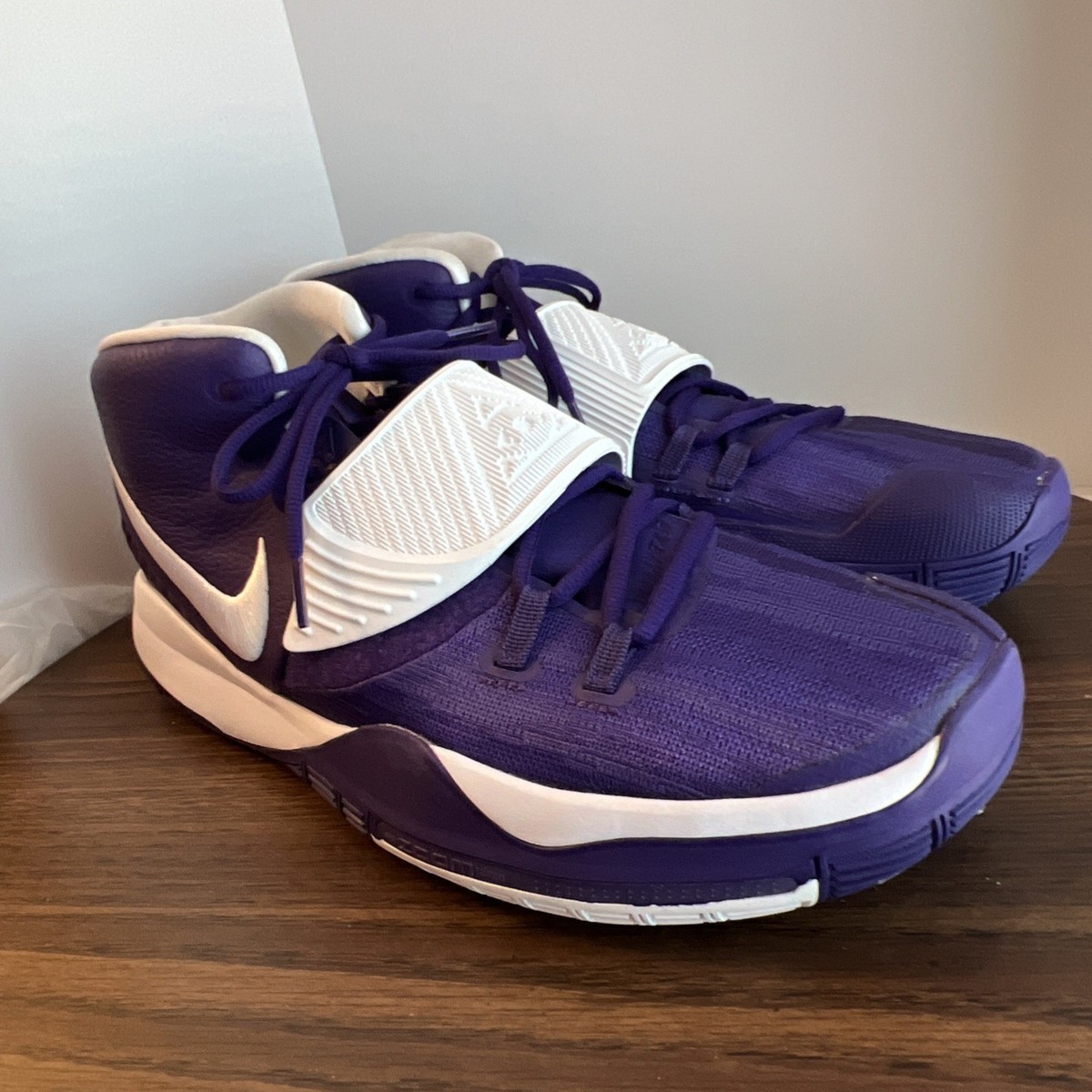 Nike Men's Kyrie 6 TB White/Purple Basketball Shoes. Sz 16