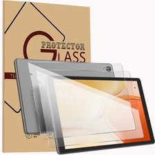 FITIFUN 10.1 Tablet Tempered Glass 2-Pack HD Screen Protectors 9H