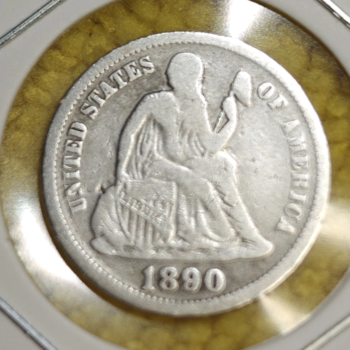 アメリカ合衆国　シーティド リバティ　ダイム(10セント)銀貨　1890 1890 Year Seated Liberty Dimes (1837-1891) for sale | eBay