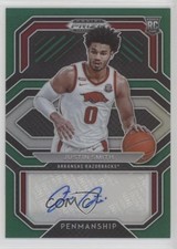 2021-22 Panini Prizm Draft Picks College Penmanship Green Justin Smith Auto 1a1r