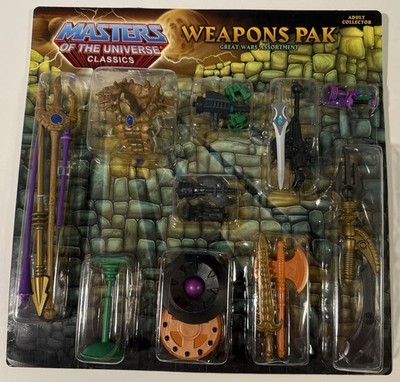 Masters of the Universe Classics Great Wars Weapons Pak MOTUC 2009 Sealed New