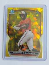2023 Bowman Chrome Sapphire Prospects Anderson De Los Santos Yellow /50