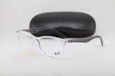 NEW RAY-BAN RB 7047 5768 CLEAR GREY AUTHENTIC EYEGLASSES 56-17