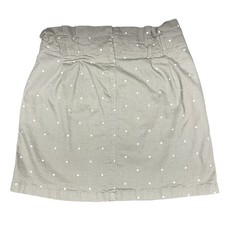 Blu Pepper Polka Dot Paperbag Waist Large Mini Skirt Sage Green cottagecore