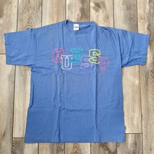 Vintage 90s Guess Jeans T Shirt Blue Single Stitch Tee Mens OSFA USA