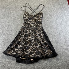 Windsor Black Lace Dress Mini Lace Up Back Women’s 7/8 Item 1618