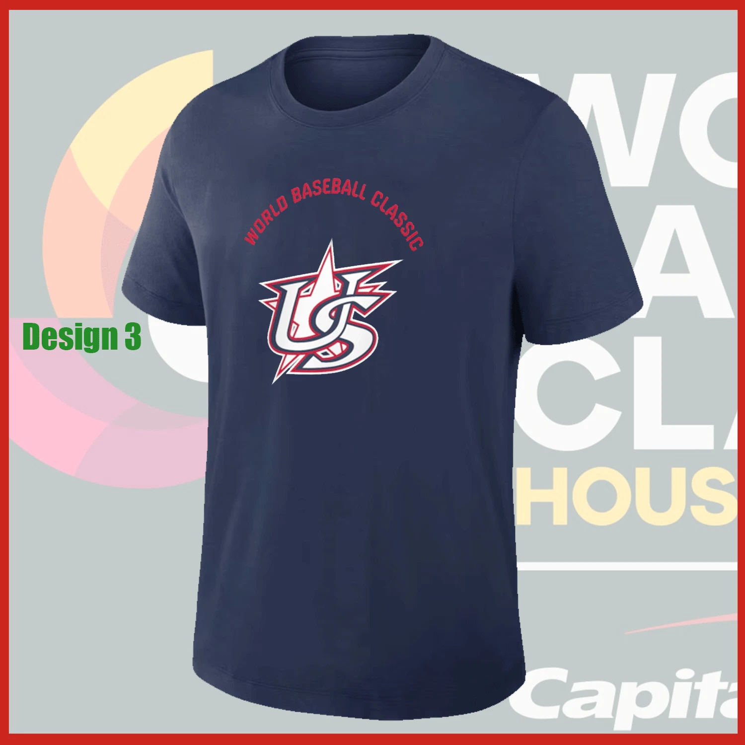 USA Baseball 2026 World Baseball Classic Logo T-Shirt
