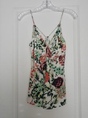 Saks Fifth Avenue YIGAL AZROUËL Floral Print Sleeveless Top Multicolor 