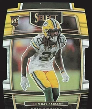 2021 Panini Select #88 Eric Stokes Black and Gold Prizm Die Cut RC