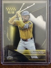 2026 Topps Chrome Black Carlos Narvaez Gold Refractor /50 #188