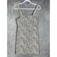 American Eagle Mini Dress Womens Size Small Animal Print Linen Cotton Sleeveless