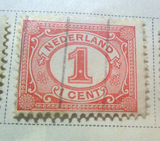 Nederland  1899-1921  Postage ~ 1¢ Red Used Stamp