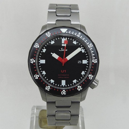 Sinn Watch U1.SDR U1 Diver's Watch Bracelet Automatic 44mm 100M Black dial Mens