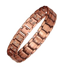 Men's Bracelet Magnetic Therapy Arthritis Pain Relief Pure Solid Copper Bangle
