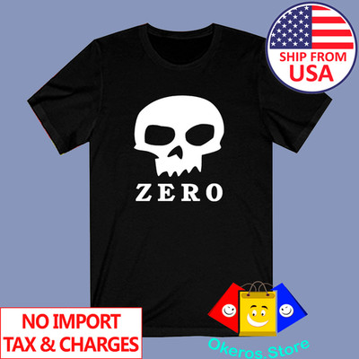 Skateboarding Zero Skull Retro Cartoon Men's Black Size S to 3XL