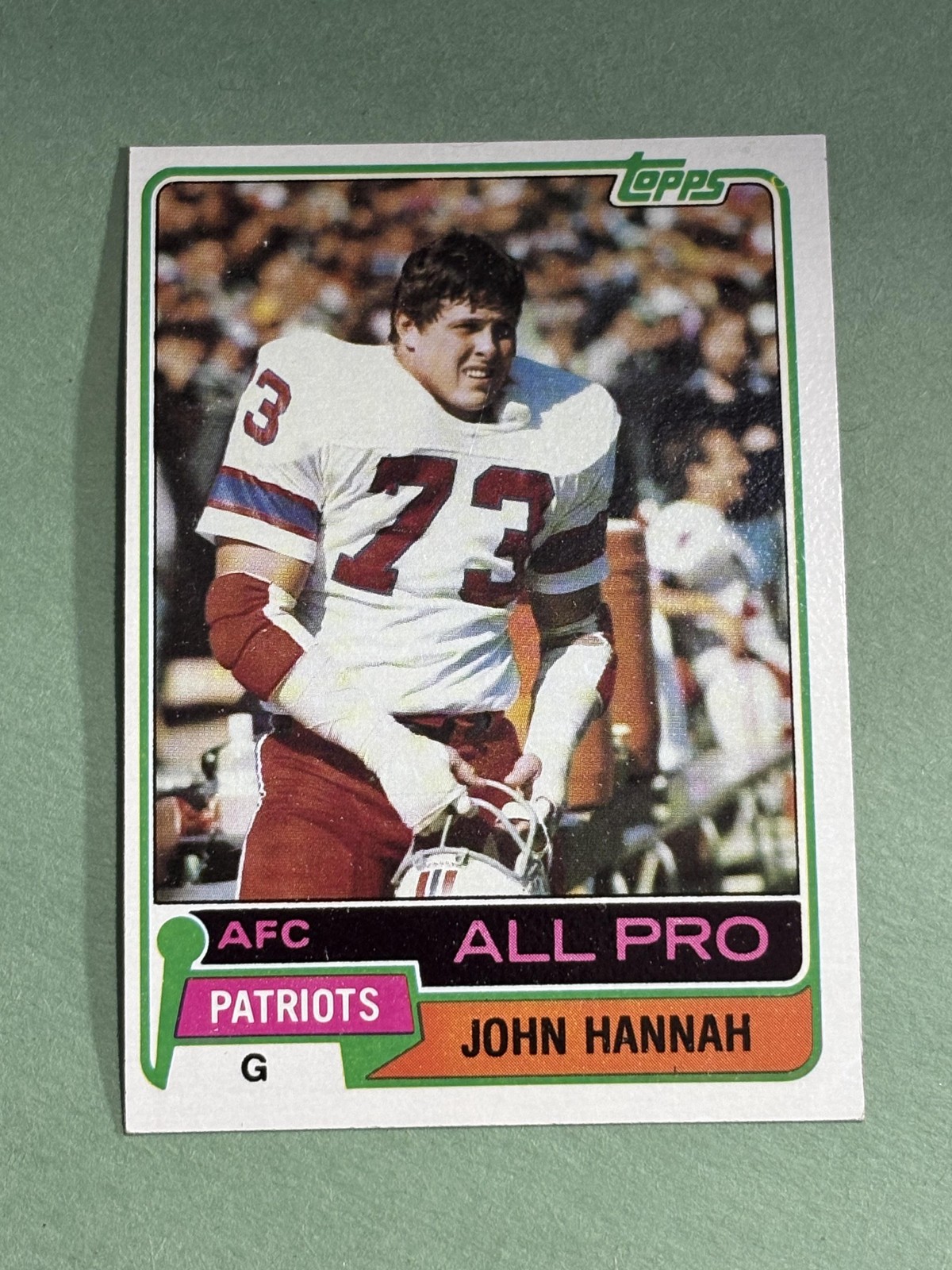John Hannah 1981 Topps New England Patriots #80 EE742