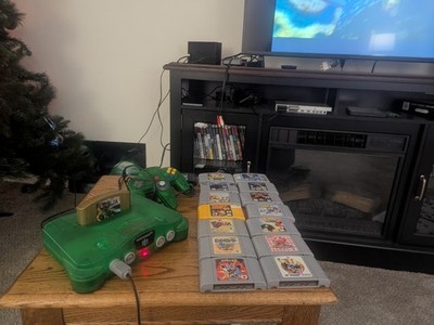 Jungle Green N64 -INSTANT Collection 15+ Games ALL TESTED- 2 Controllers