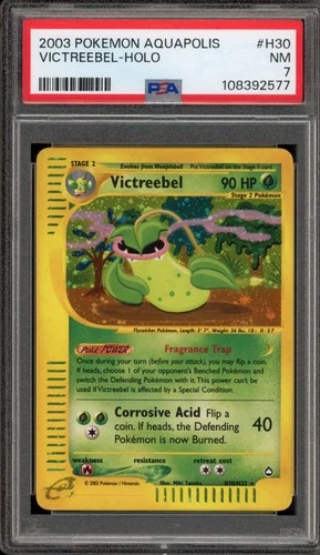 Pokemon Victreebel Aquapolis Reverse Holo Rare #H30 PSA 7