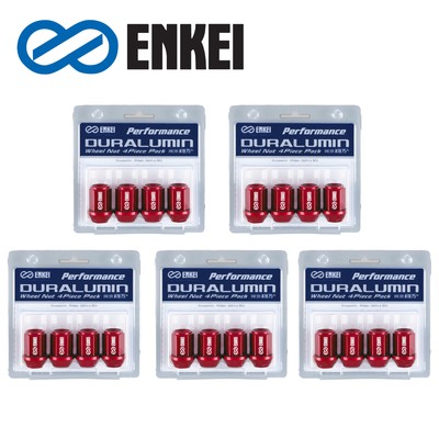 20pcs ENKEI Genuine Duralumin Wheel Lug Nut Set (No Lock) 19HEX 12x1.5 Red