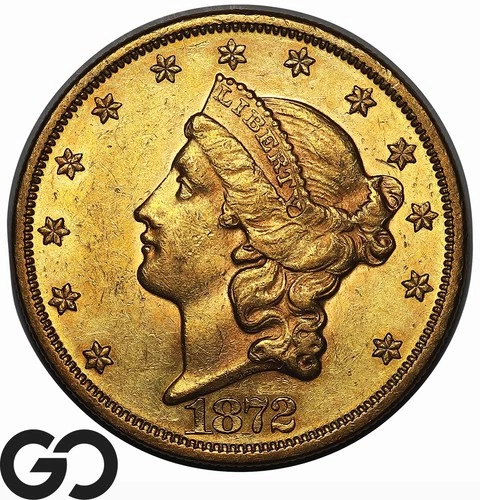 1872-P Liberty Double Eagle — photo from the most recent tracked eBay sale
