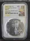 2025 (P) Silver Eagle First Eagle Privy Release NGC MS 70- 1 of 1st 50,000 8 Era