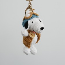Cartoon Handmade Woven Doll Yarn Crochet Doll Pendant Anime Dog Pendant Keychain