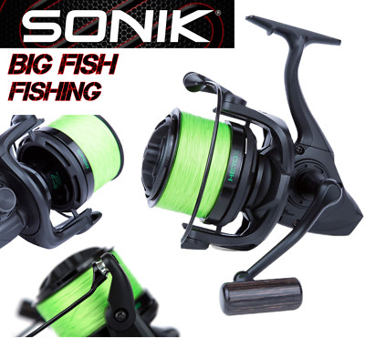SONIK HERO-X Spod Reel Full Loaded With 200m Hypa-Viz 30lb Braided Line