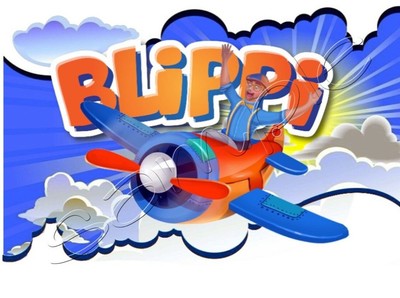 Iron on Transfer BLIPPI airplane plane 14x9cm | eBay