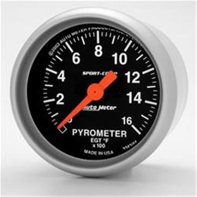 AUTO METER 3344 Sport Comp 0-1600 Deg F 2.06 In.