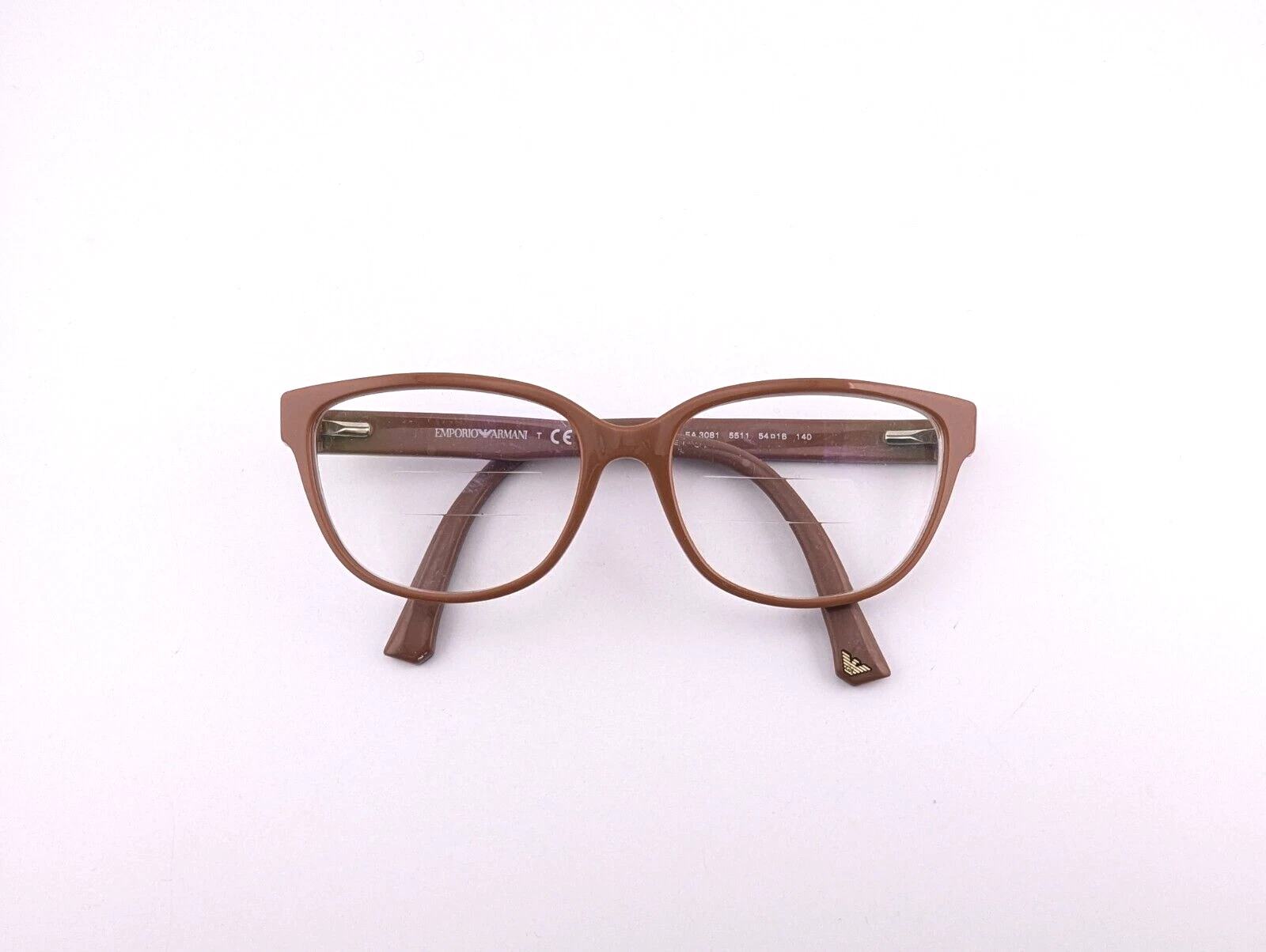 Emporio Armani Eyeglasses  Frames Only  EA 3081 5511 Caramel  54 16 140  Plastic