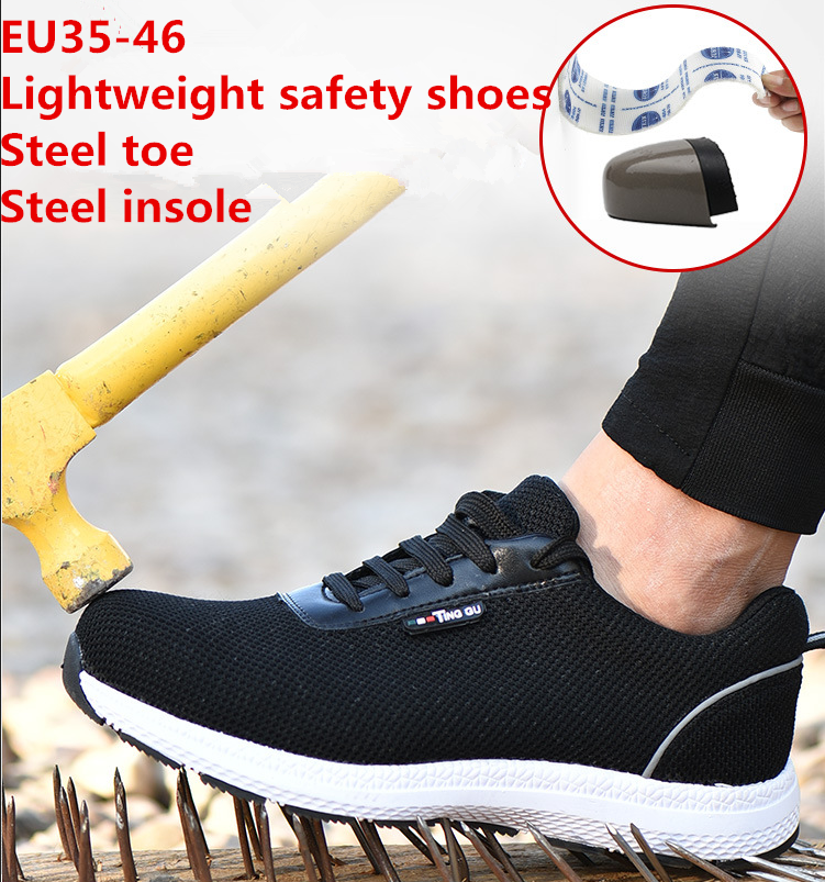 Men's Breathable Safety Shoes Steel Toe 