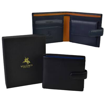 Stilvolle Herren-Geldbörse aus Leder mit Doppelfaltung von Visconti; Parma Collection Geschenk...