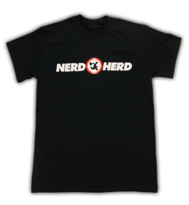 Adult Mens Action Comedy TV Chuck Buy More Nerd Herd Logo for Cosplay Black Tee
