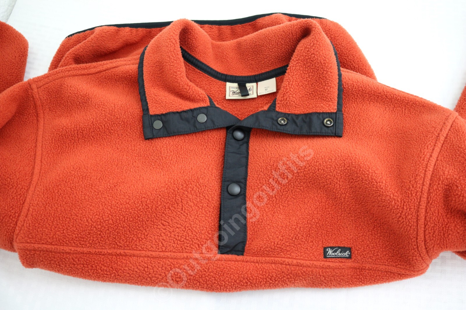 Woolrich Men's Long Sleeve Fleece Pullover 1/4 Snap Jacket Size M eBay