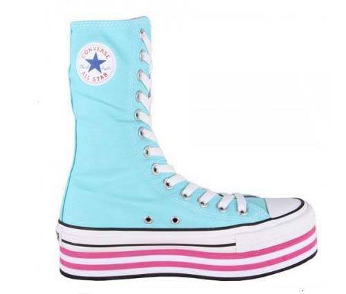turquoise platform converse