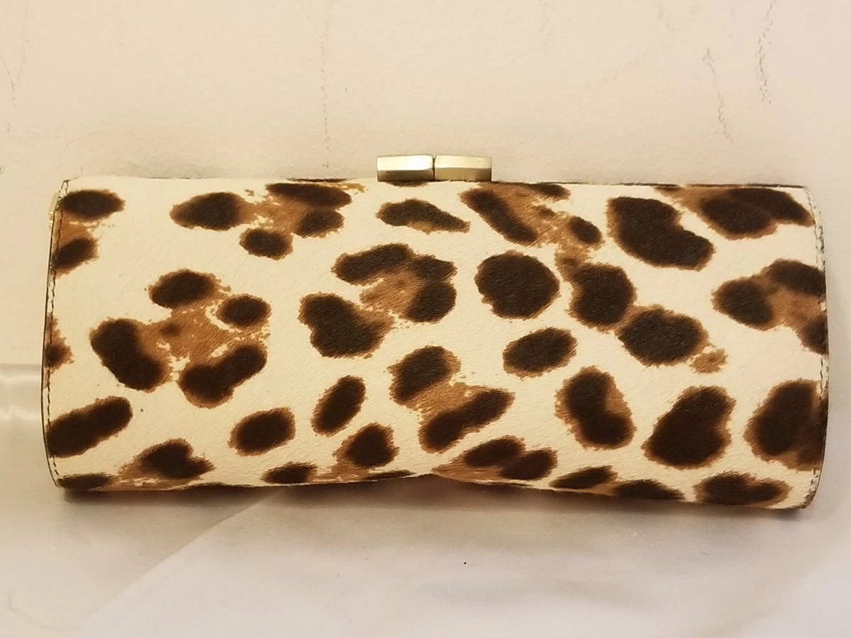 leopard hair clutch