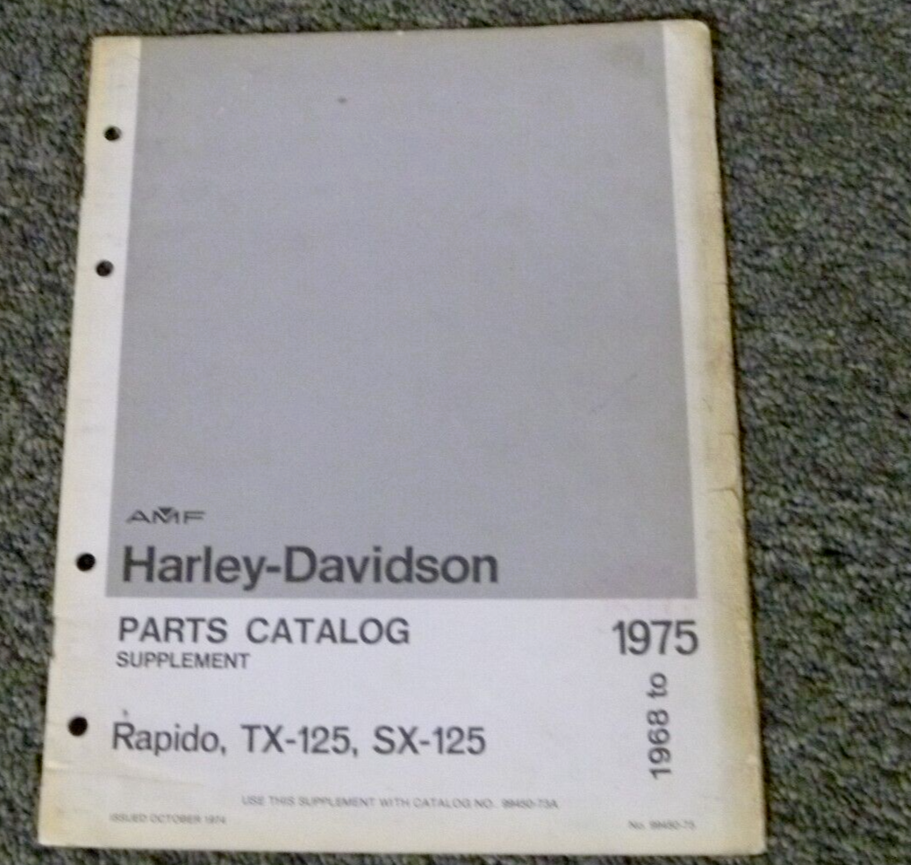 1973 AMF Harley Davidson Rapido TX-125 SX-125 Parts Catalog