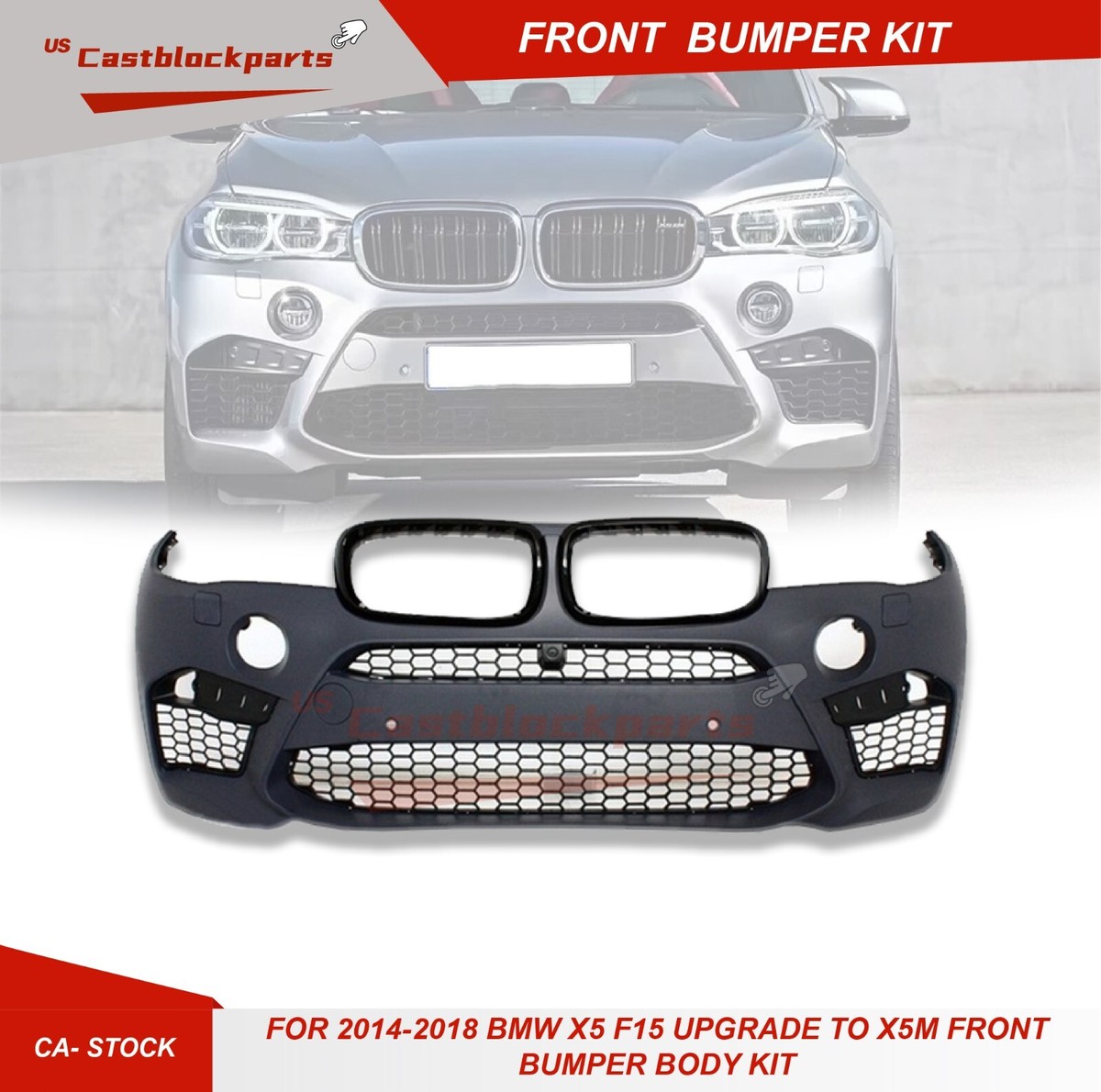 ☆BF497 BMW F15 X5 フロントバンパー 白 51118054014 BMW X5 F15