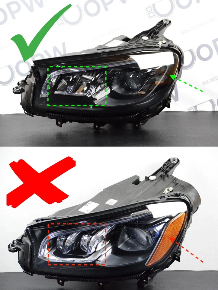 ¡Perfecto! Euro! Faro izquierdo derecho OEM MERCEDES GLS 2020-2025 LED alto rendimiento Foto 2 de 4