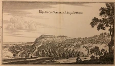 Alise-Sainte-Reine, antique 17th century Merian engraving