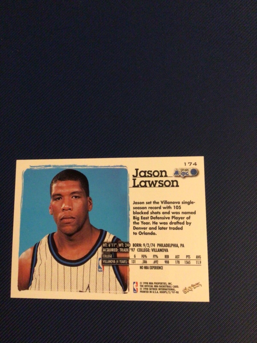 1998 NBA Hoops Jason Lawson Rookie Card | eBay