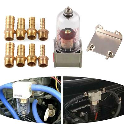Car Engine Oil Catch Can Reservoir Tank with Breather Filter Baffle Universal DE