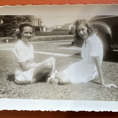 VINTAGE PHOTO Beautiful Glowing Women 1944 Sapphic 1940s Gorgeous ORIGINAL