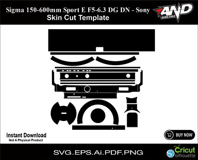 Sigma 150-600mm Sport E F5-6.3 DG DN - Sony skin vector file skin die template
