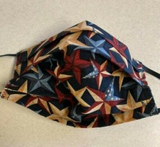 Americana Stars. Face Mask. Pleated. Reuse. Cotton