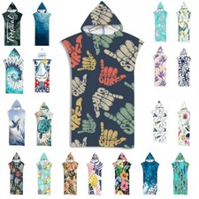 Hooded Towel Poncho Adult Absorbent Dry Beach Swim Bath Changing Robe Women Mens