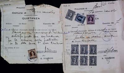 Stamp Stamps 2 Two Receipts 22583