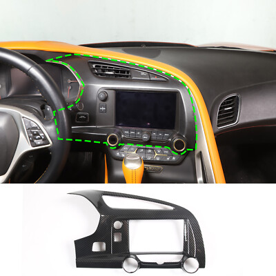ABS Carbon Interior Center Dashboard AC Air Vent Cover Für Corvette C7 14-19